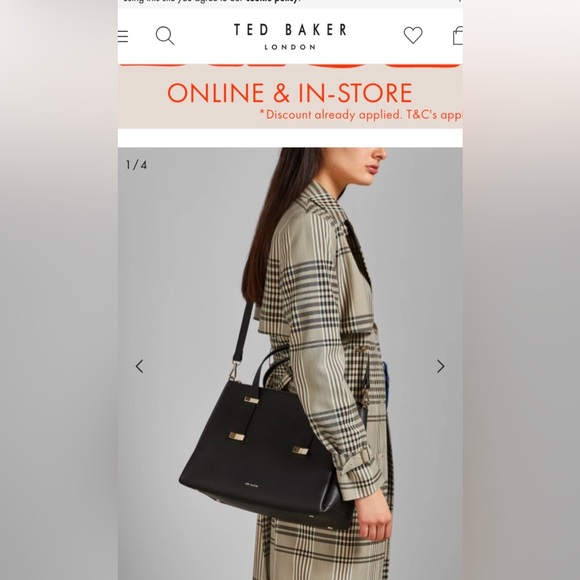 NWT Ted Baker Black Satchel - Picture 2 of 5
